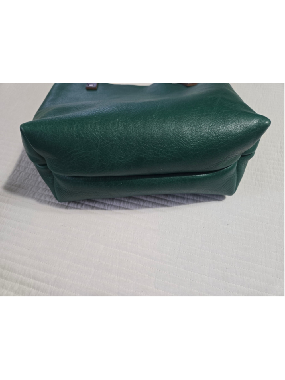 Women's Portland Leather Goods Classic Tote Bag Bacalar Green Small - Picture 5 of 11